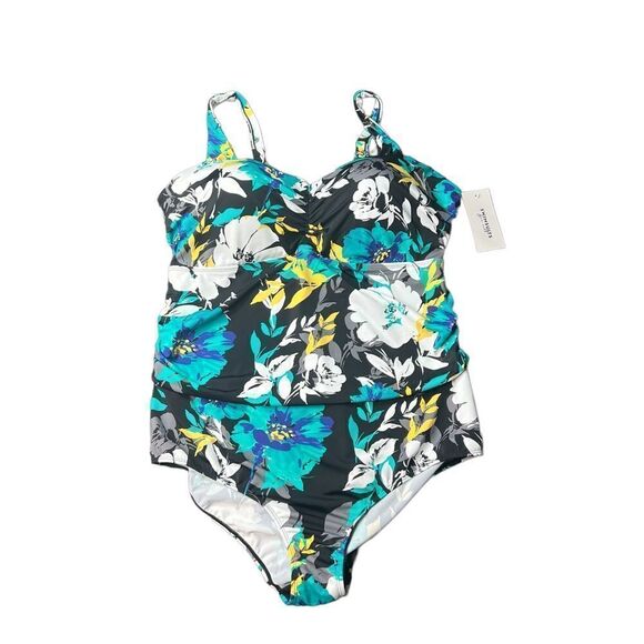 Swimsuits For All Floral One Piece Bathing Suit - Picture 6 of 10